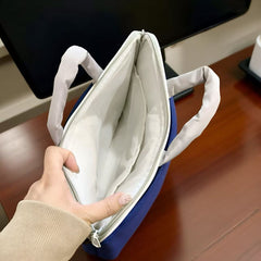 Bow Embroidered Laptop Sleeve 16" – White