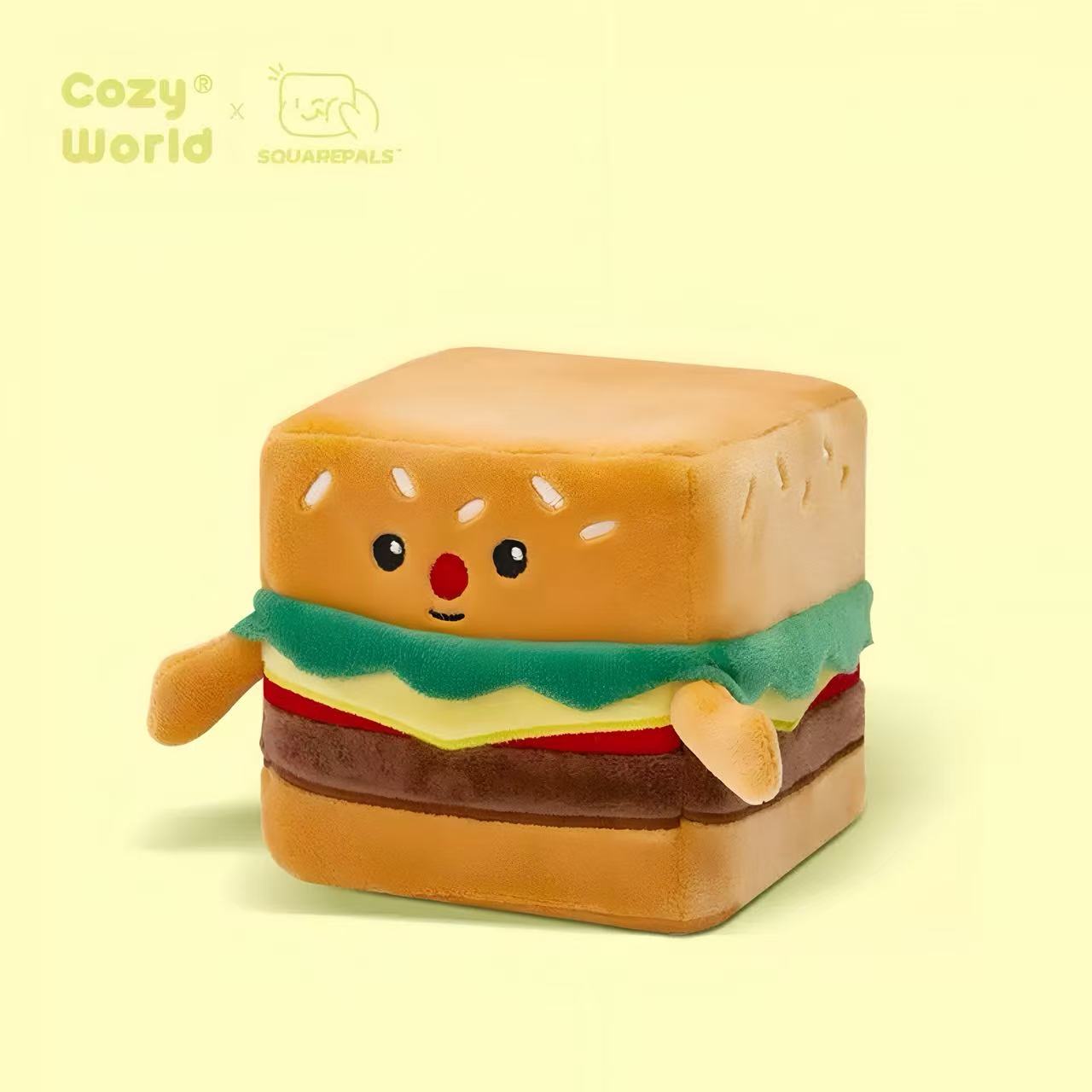 Cube Friends Plush Squishy –  Burger Buddy