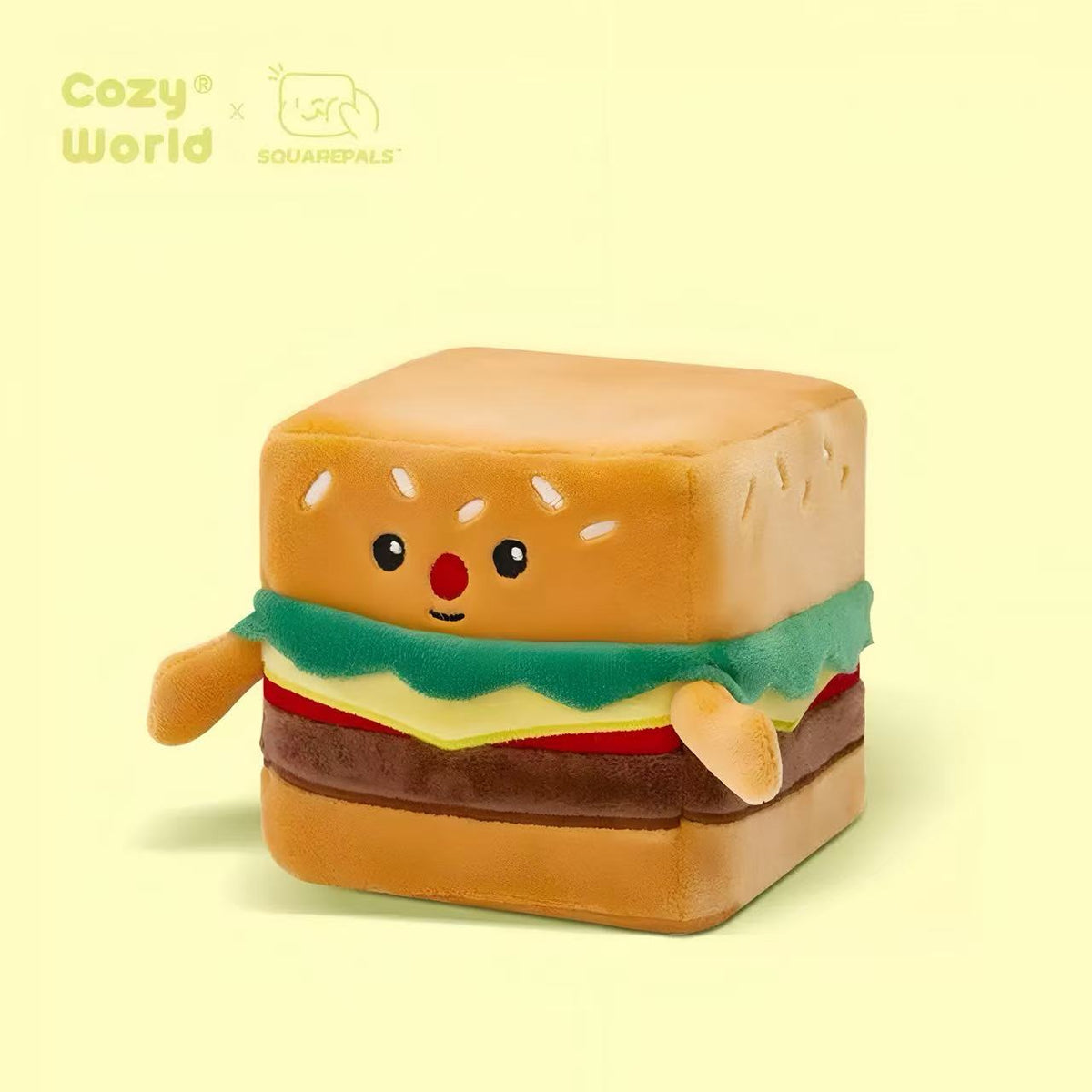Cube Friends Plush Squishy –  Burger Buddy