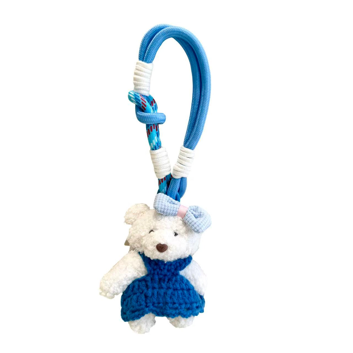 Curly Elegant Teddy Plush Keychain 11 cm