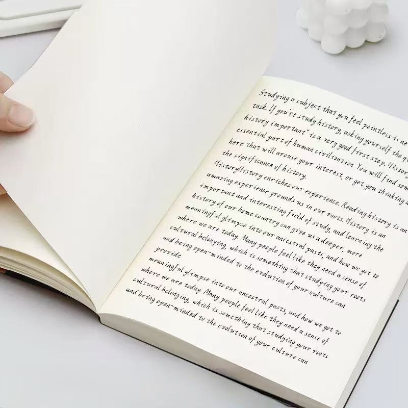 Gold Foil Cat “Lovely Life” A5 Thick Plain Notebook 128 Sheets Assorted