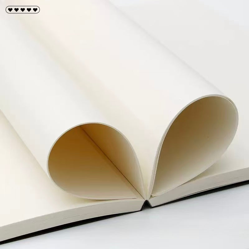 Gold Foil Cat “Lovely Life” A5 Thick Plain Notebook 128 Sheets Assorted