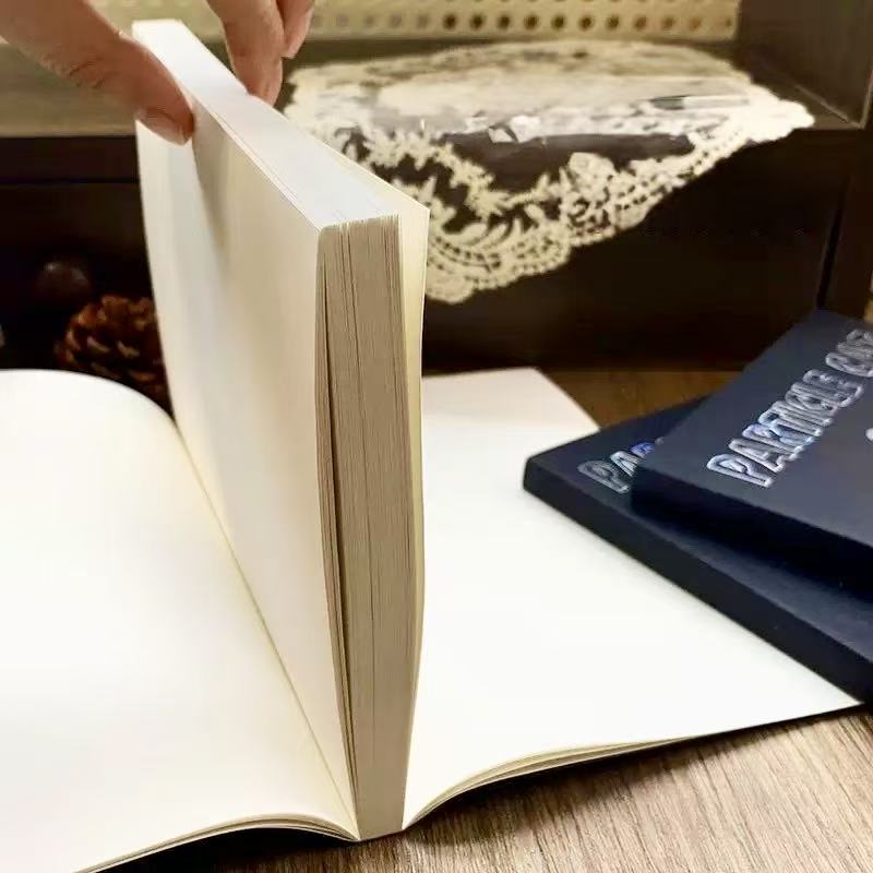 Gold Foil Cat “Lovely Life” A5 Thick Plain Notebook 128 Sheets Assorted