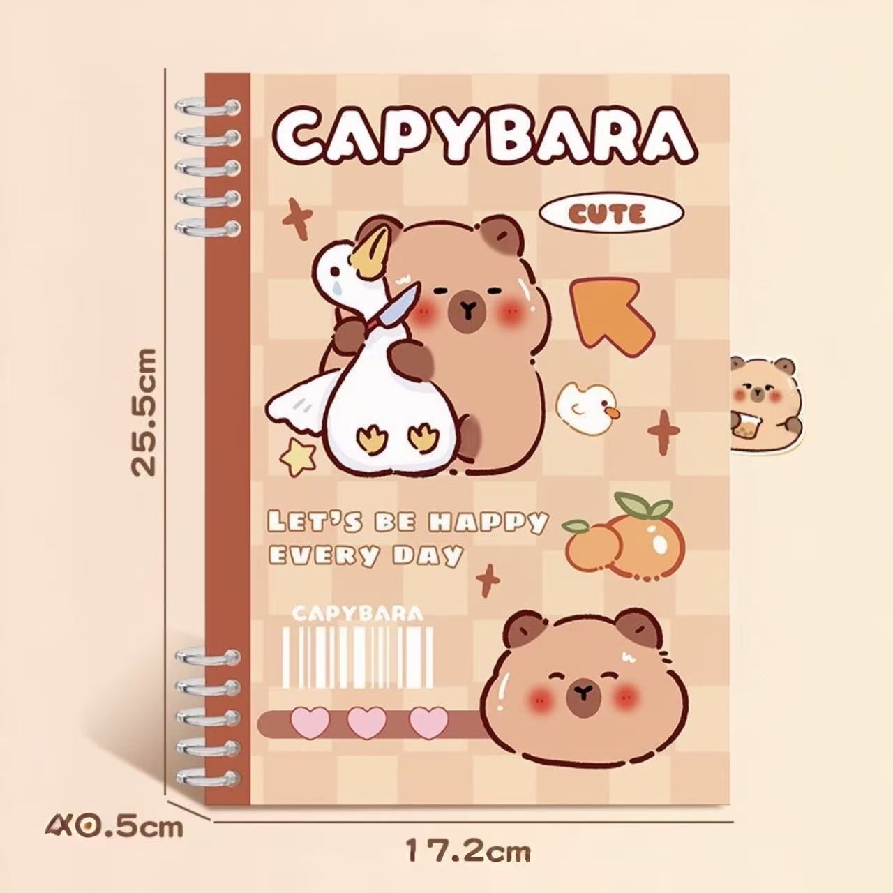 Capybara Loose-Leaf B5 Ruled Notebook 50 Sheets Assorted