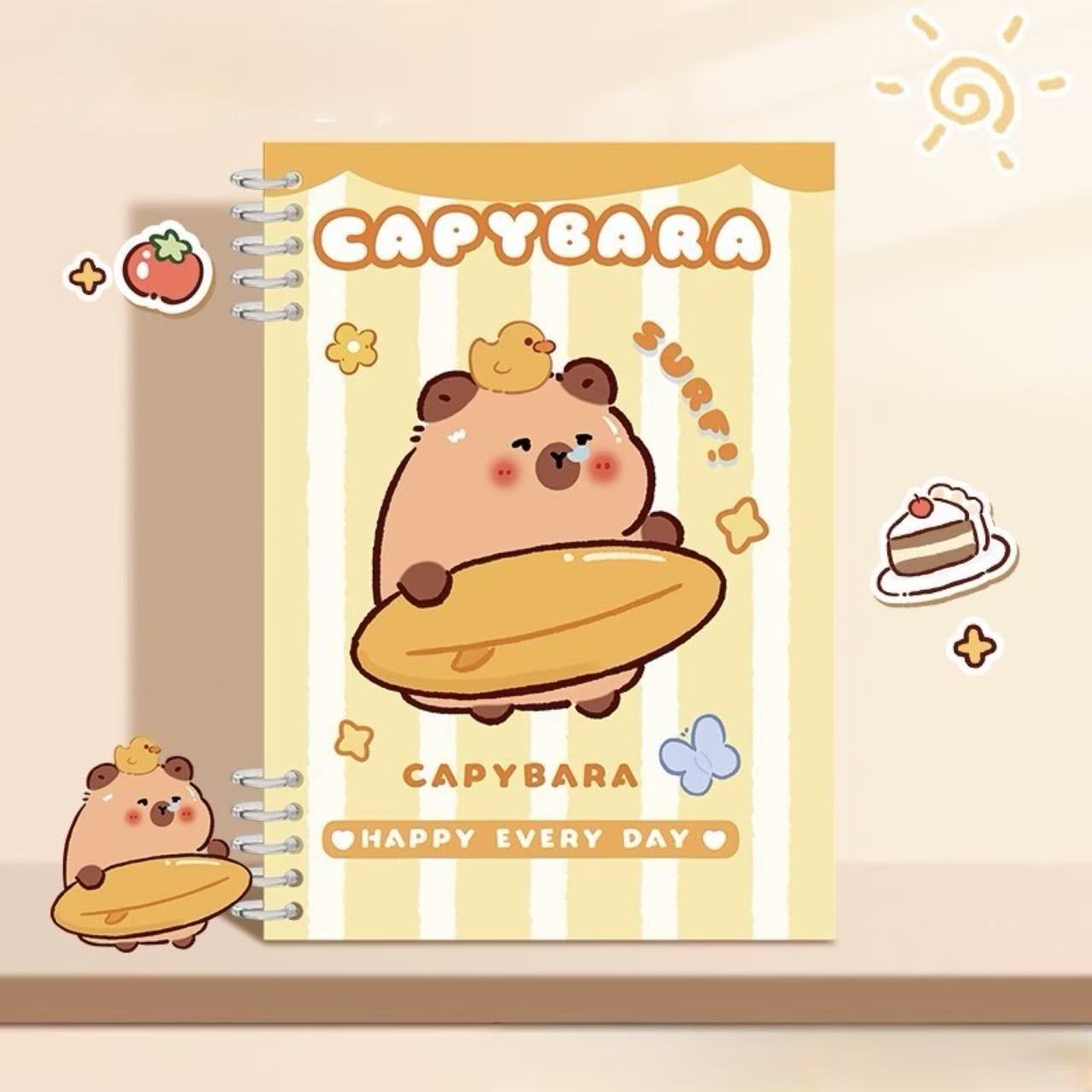 Capybara Loose-Leaf B5 Ruled Notebook 50 Sheets Assorted