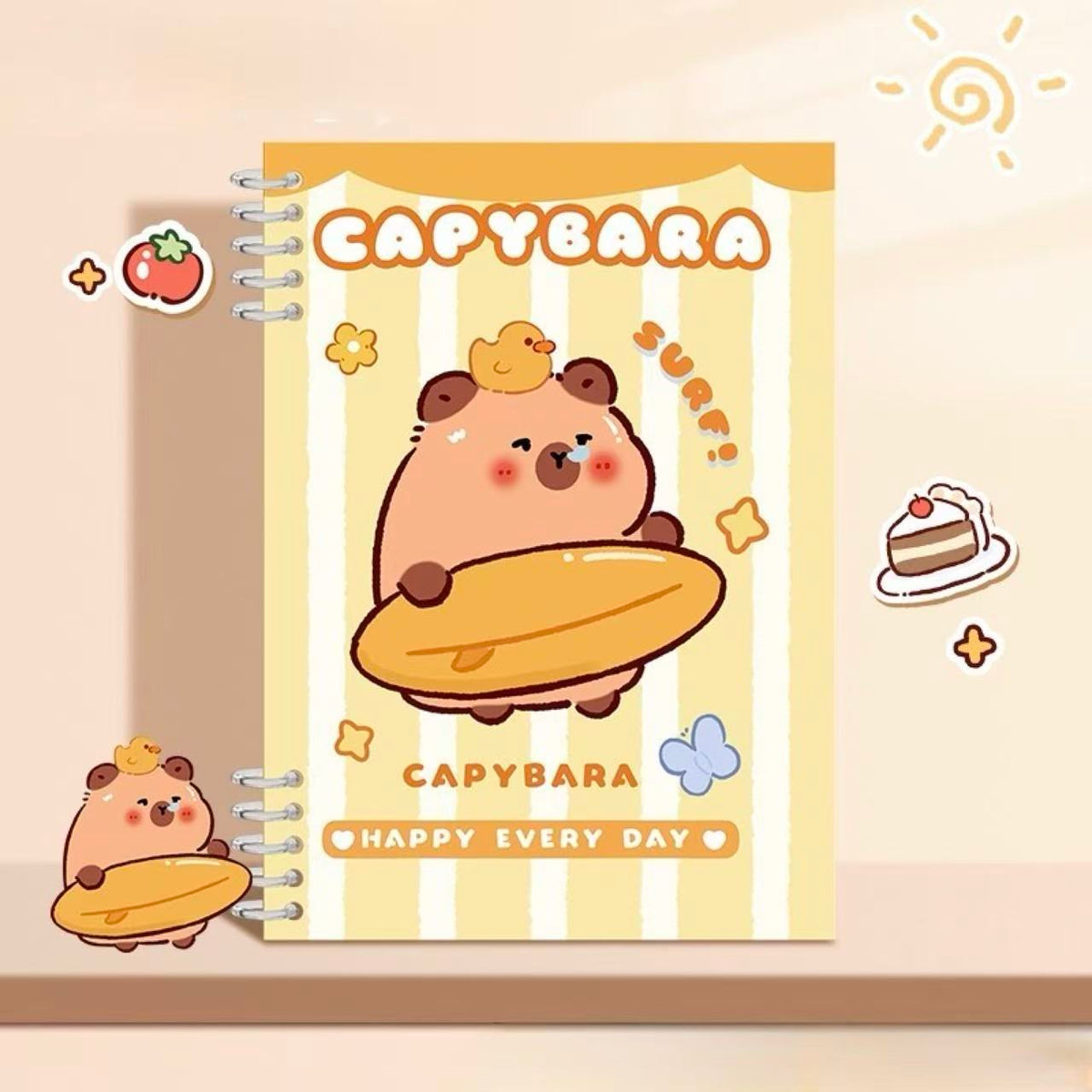 Capybara Loose-Leaf B5 Ruled Notebook 50 Sheets Assorted