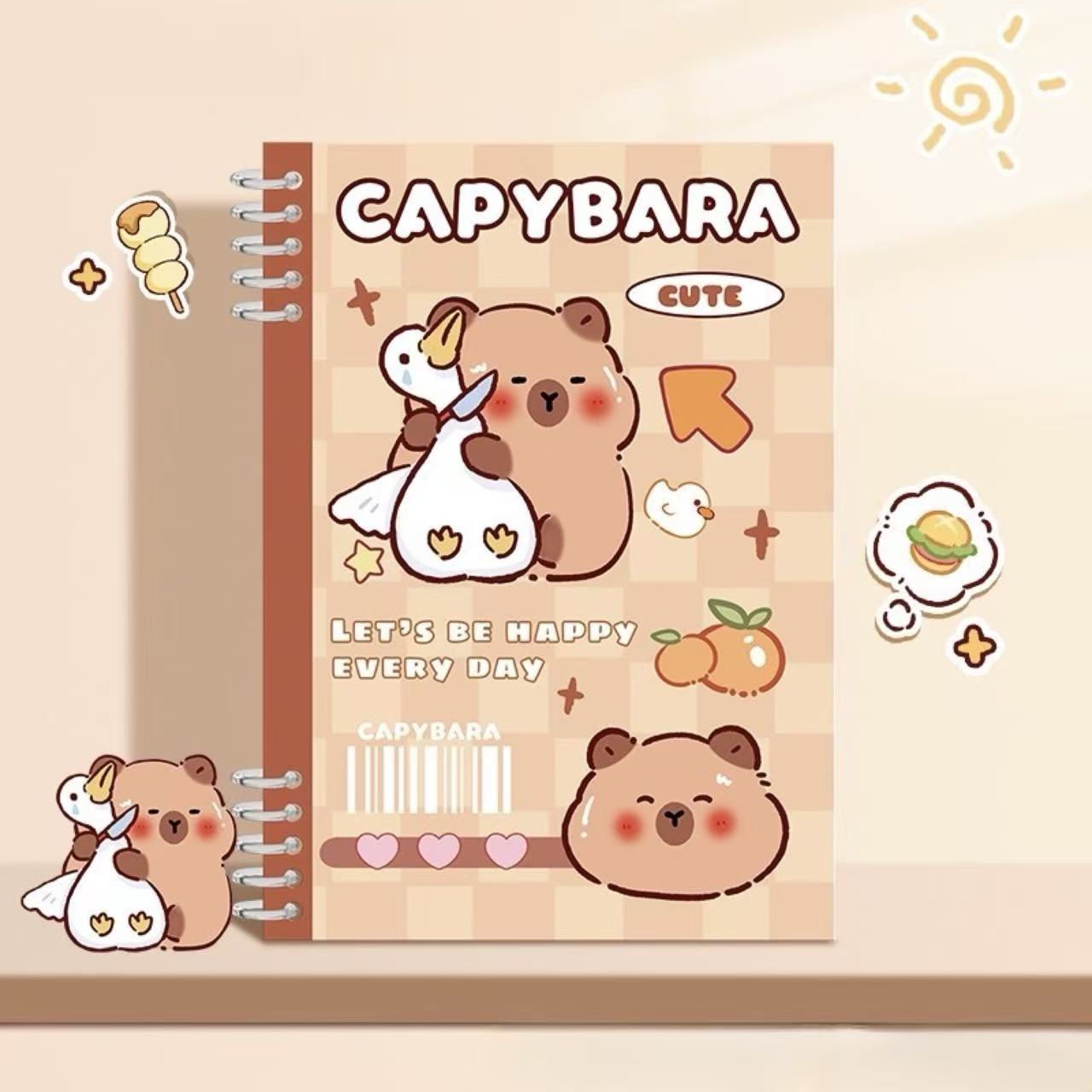 Capybara Loose-Leaf B5 Ruled Notebook 50 Sheets Assorted