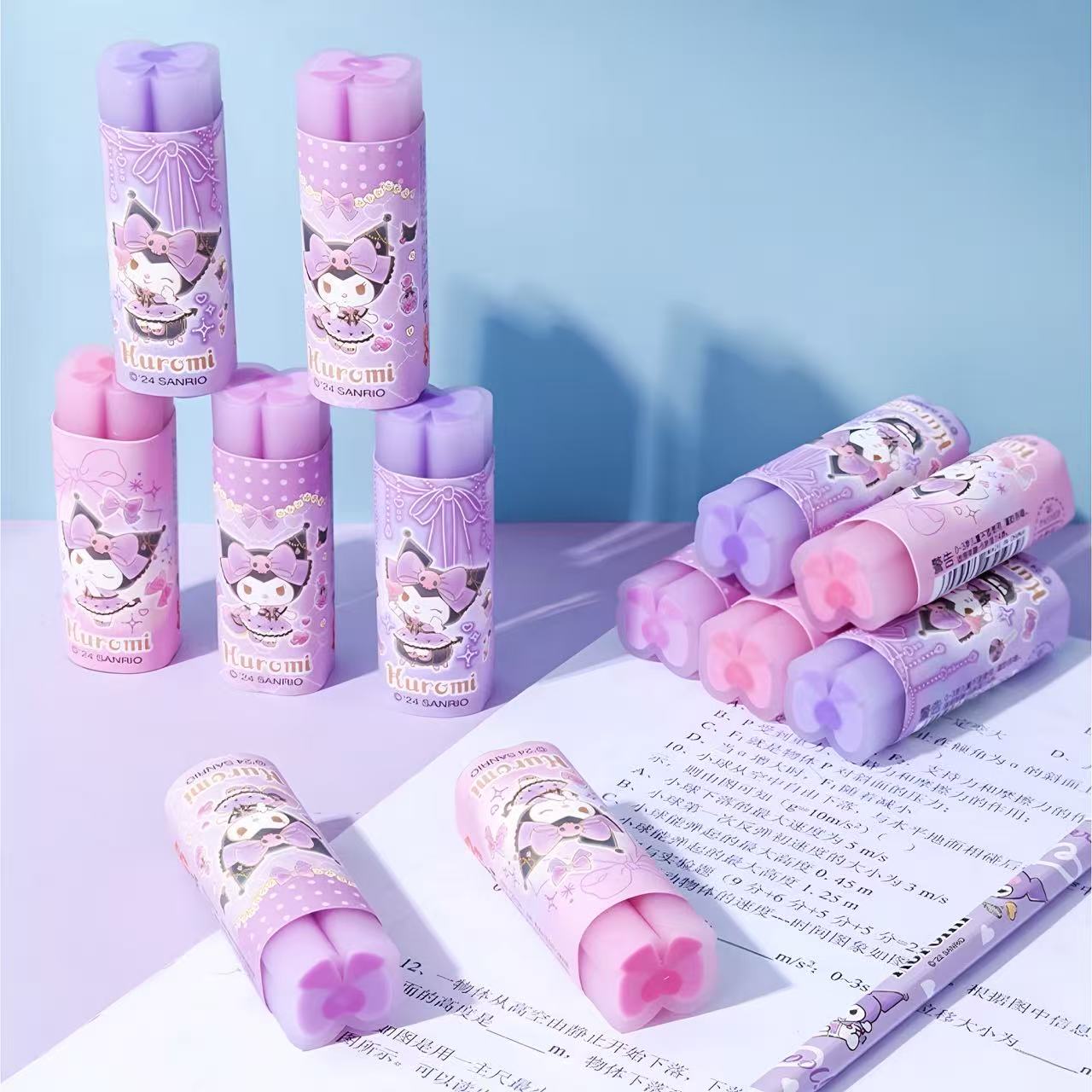 Kuromi Bow-Shaped Eraser 60x19mm Assorted