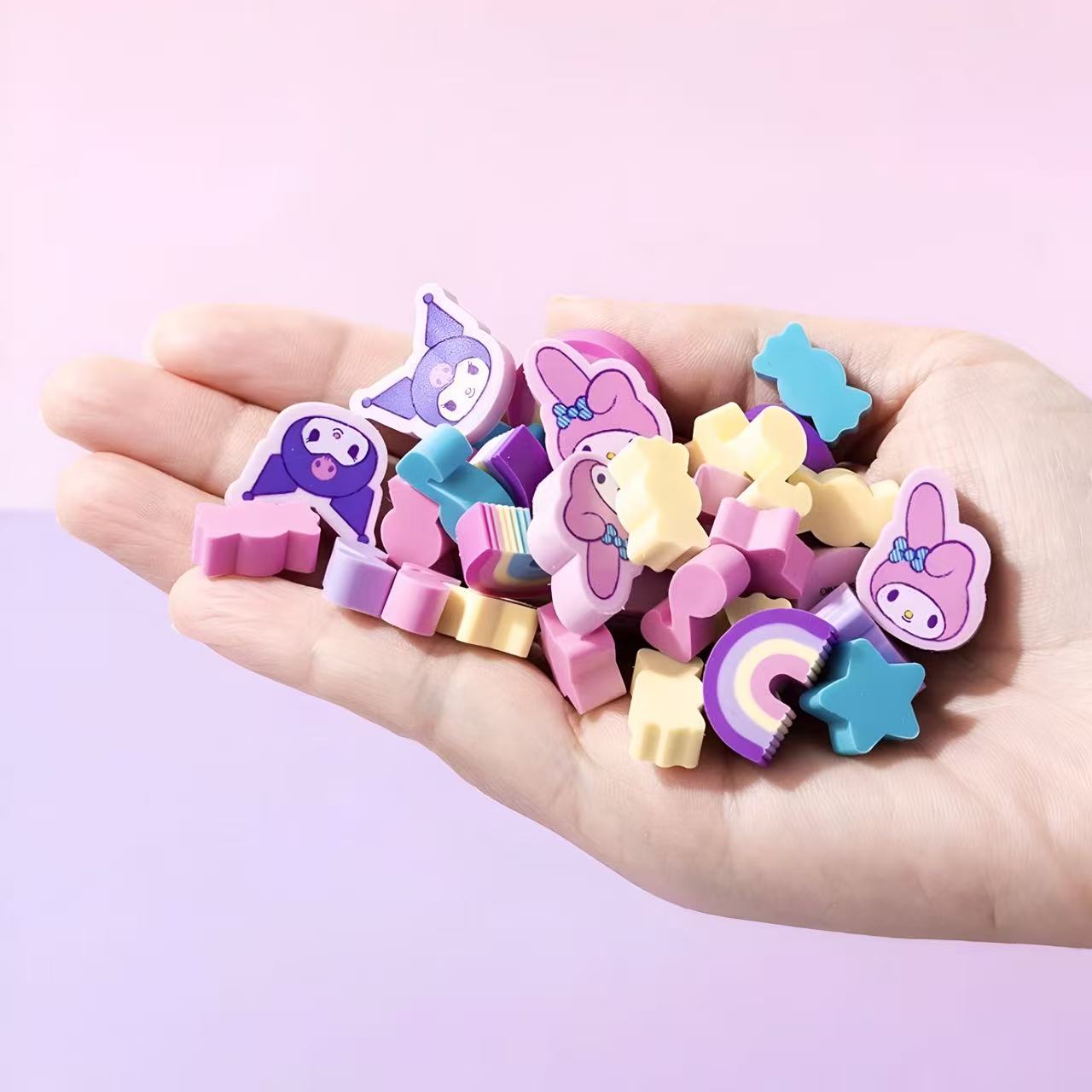 Sanrio Characters Lollipop Box Mini Erasers 20 Pieces