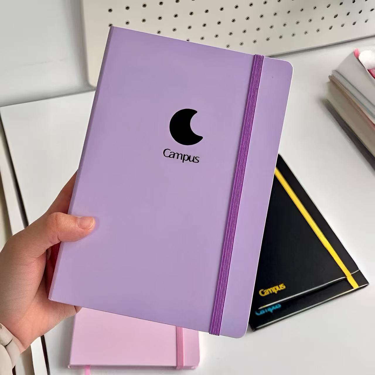 KOKUYO Campus Solid Colour Hardcover A5 Ruled Notebook 100 Sheets  – Light Purple