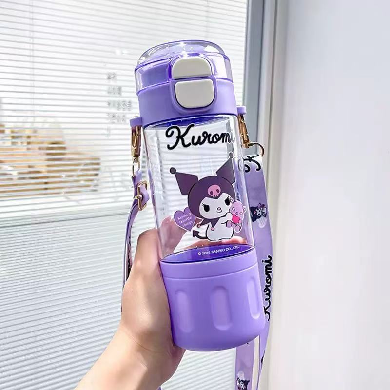 Sanrio Double-Drink Plastic Water Bottle 580 ml – Kuromi