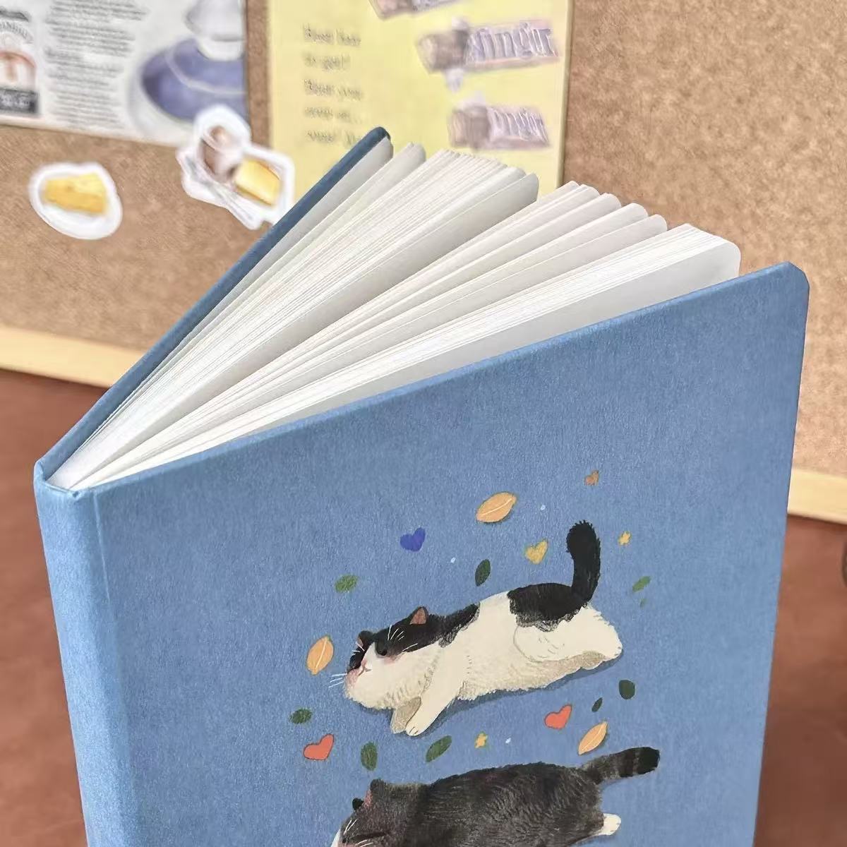 Three Little Cats A5 Hard Cover Plain Journal Notebook 80 Sheets