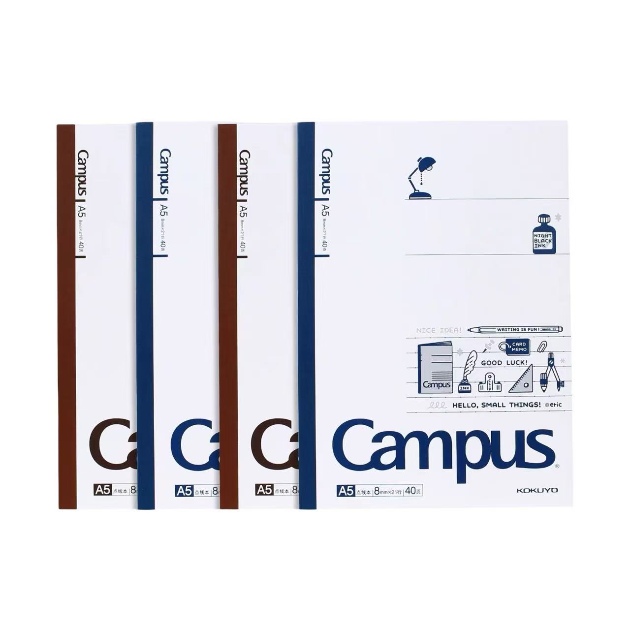 KOKUYO Campus Eric A5 Ruled Notebook 40 Sheets Assorted
