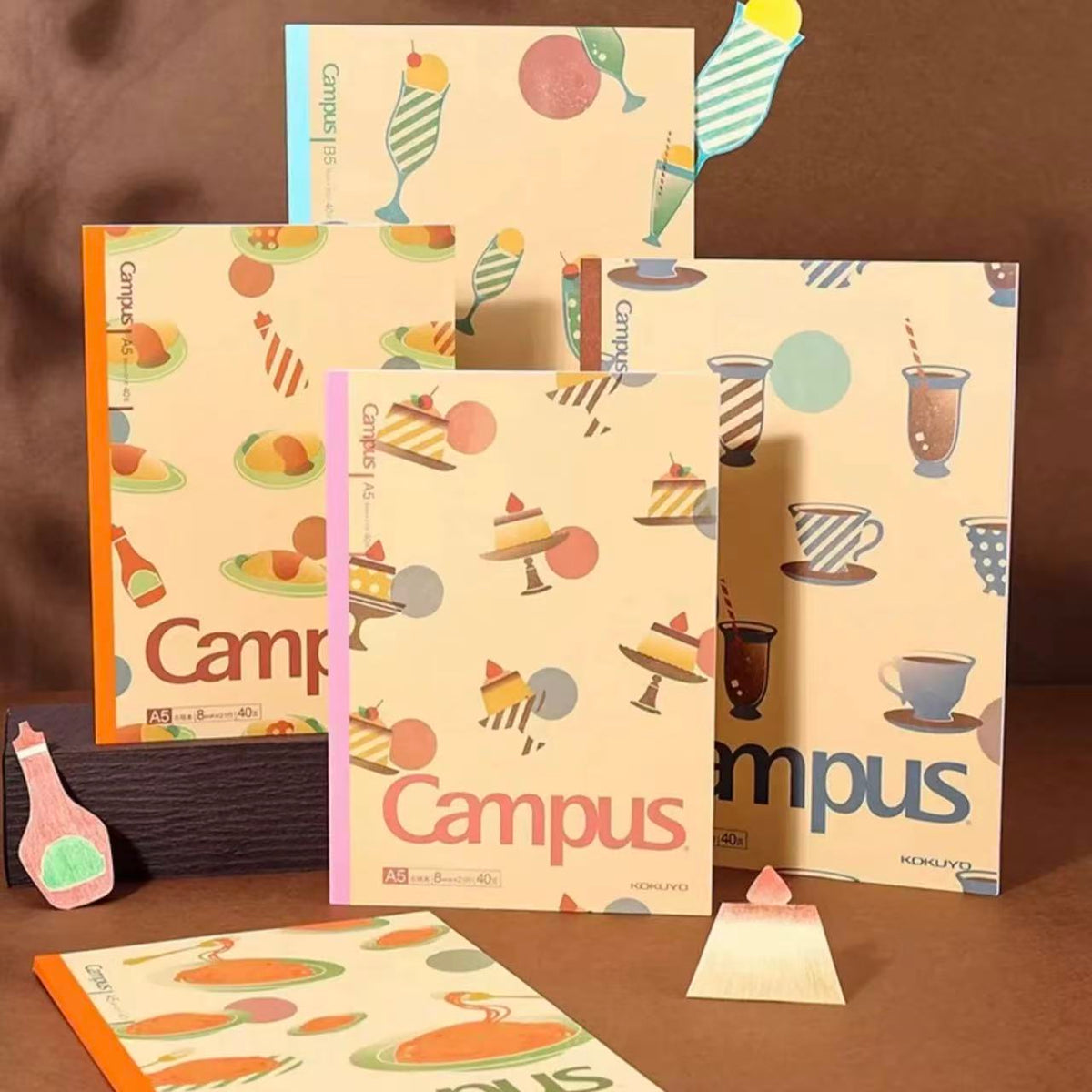 KOKUYO Campus Kraft Cover A5 Ruled Notebook 40 Sheets Assorted