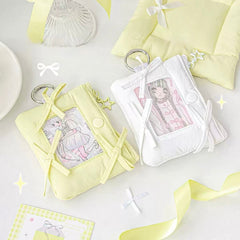 ROSYPOSY Puff Bow Card Holder & Coin Purse Keychain – Yellow