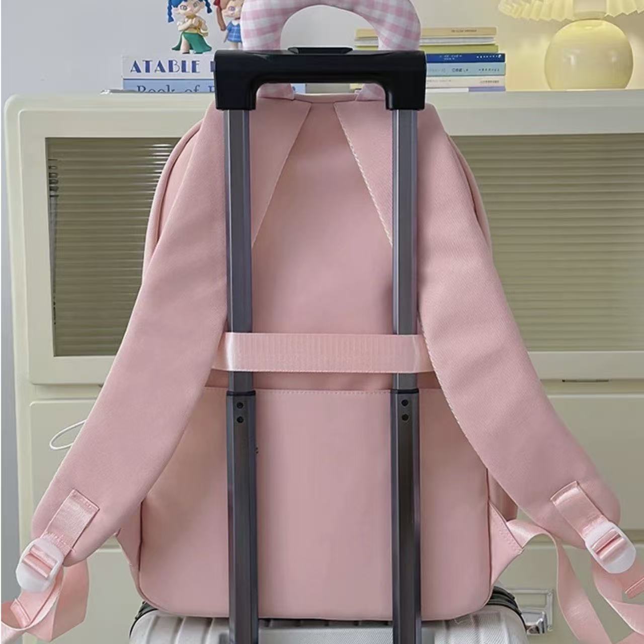 Bags & Storage - Dachshund and Zippered Drawstring Backpack – Light Purple - Goodie Goodie