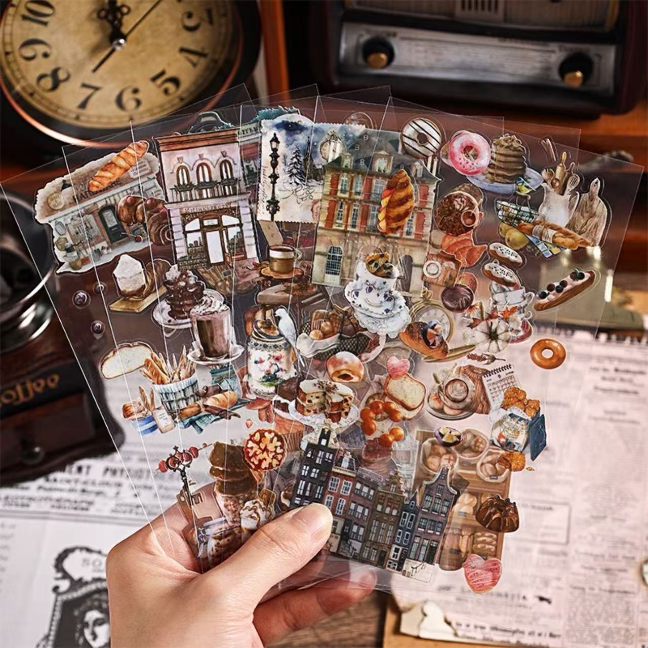 Stationery - European Vintage Objects Waterproof Journal Stickers – 6 Sheets - Goodie Goodie