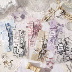 Stationery - Glazed Letter Paper Waterproof Journal Stickers 10 Sheets -  Silver Mist Poem - Goodie Goodie