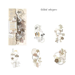 Stationery - Glazed Letter Paper Waterproof Journal Stickers 10 Sheets - Gilded Whispers - Goodie Goodie