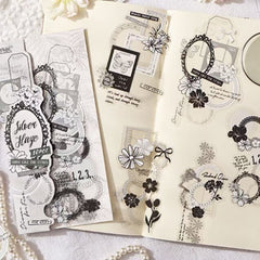 Stationery - Glazed Letter Paper Waterproof Journal Stickers 10 Sheets -  Silver Mist Poem - Goodie Goodie