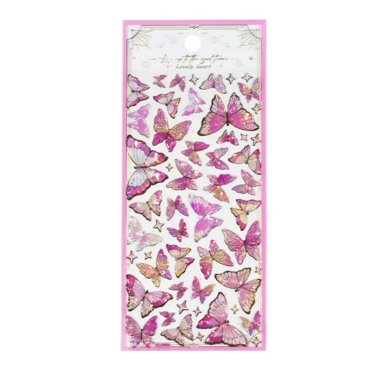 Stationery - 3D Butterfly Waterproof Epoxy Stickers – Pink - Goodie Goodie