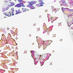 Stationery - 3D Butterfly Waterproof Epoxy Stickers – Pink - Goodie Goodie