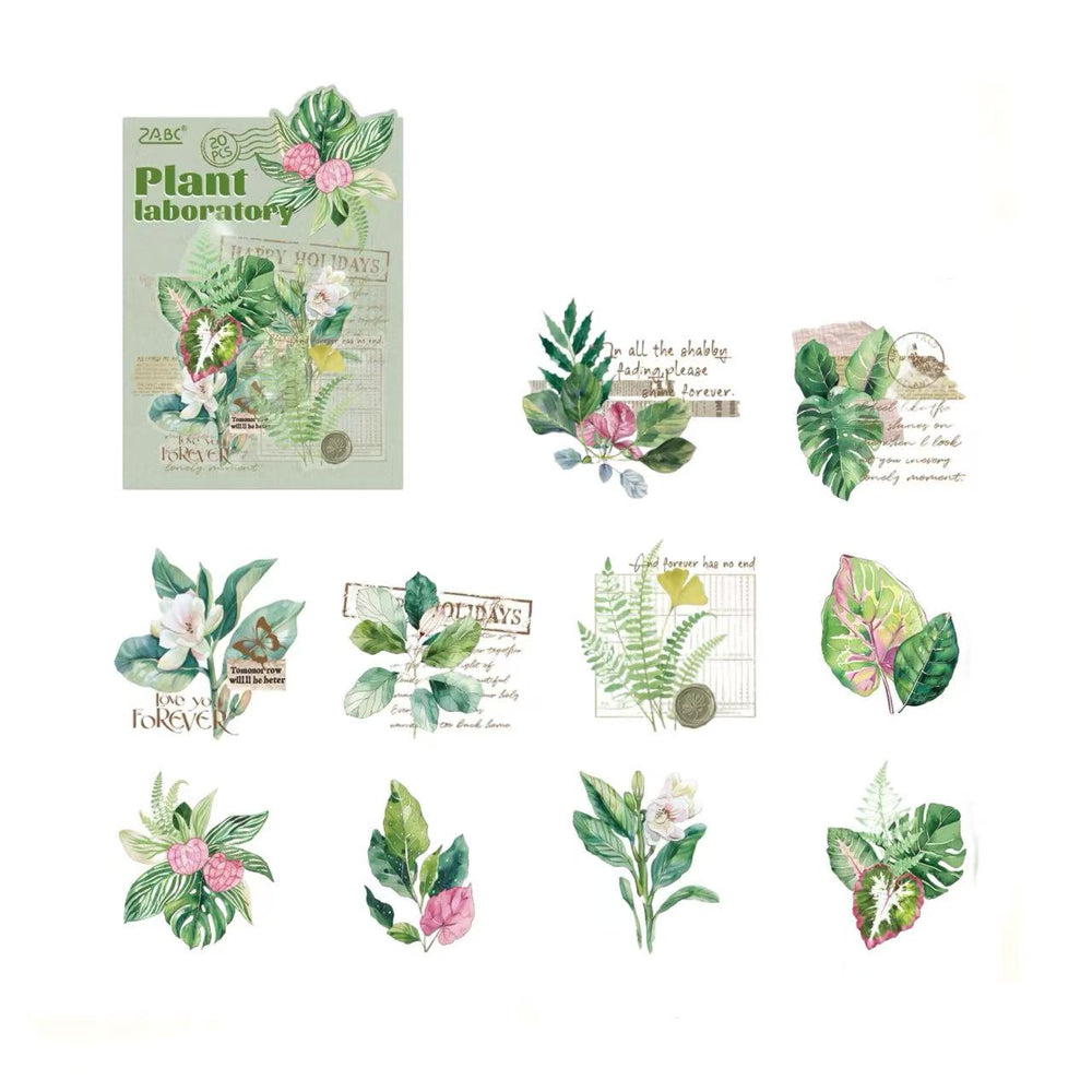 Stationery - Plant Lab Series PET Waterproof Stickers 20pcs – The Wild Grass - Goodie Goodie