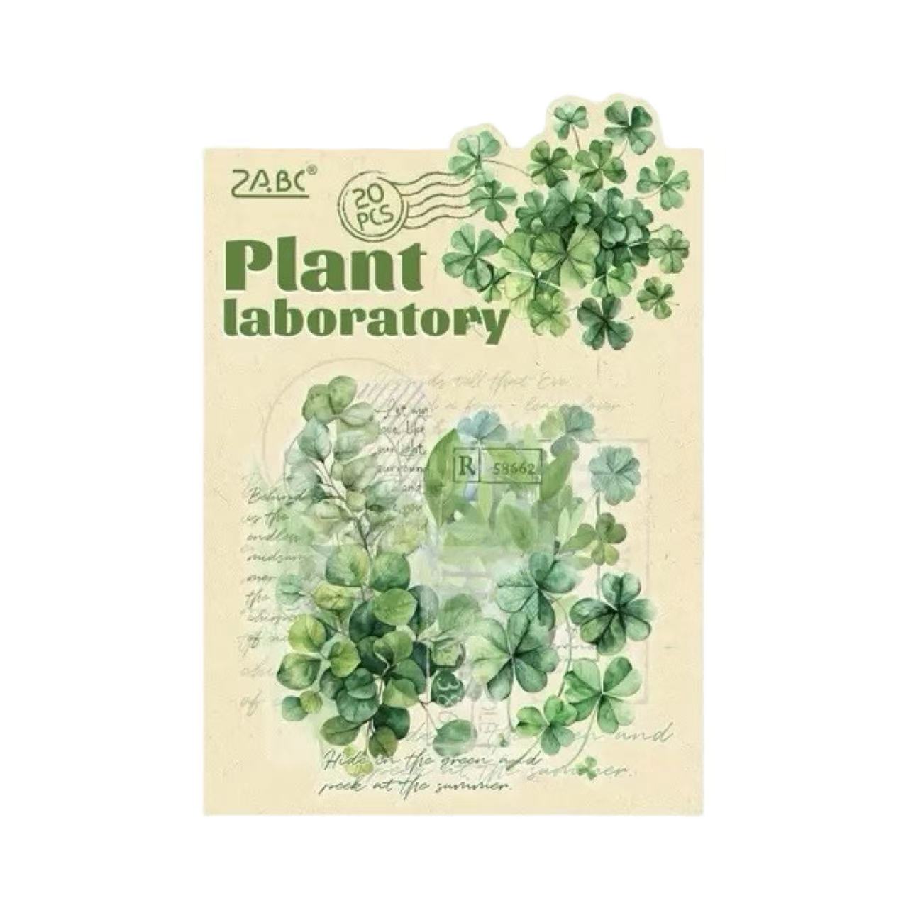 Stationery - Plant Lab Series PET Waterproof Stickers 20pcs – Lucky Clover - Goodie Goodie
