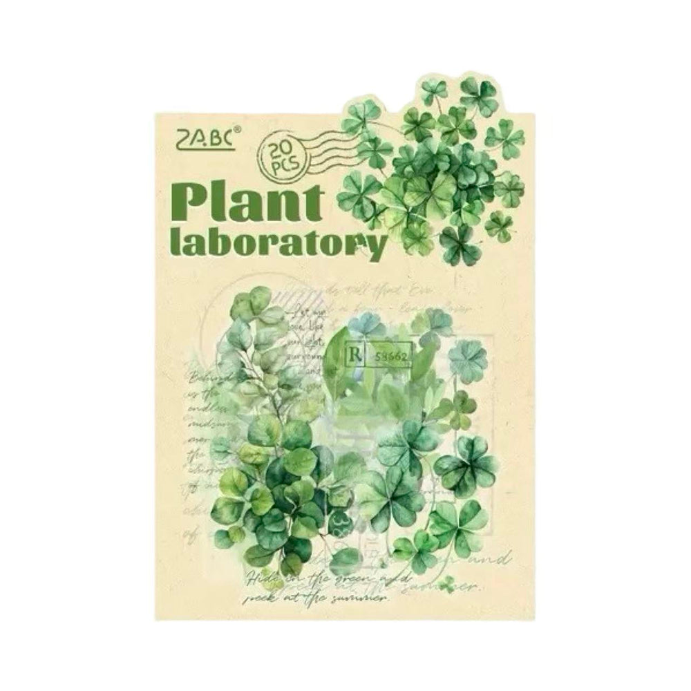Stationery - Plant Lab Series PET Waterproof Stickers 20pcs – Lucky Clover - Goodie Goodie