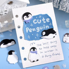 Stationery - Cute Penguin Felt Sticker - Goodie Goodie