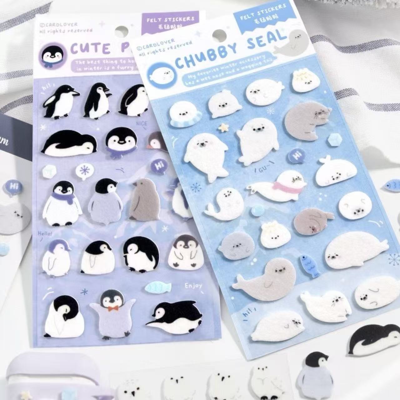 Stationery - Cute Penguin Felt Sticker - Goodie Goodie
