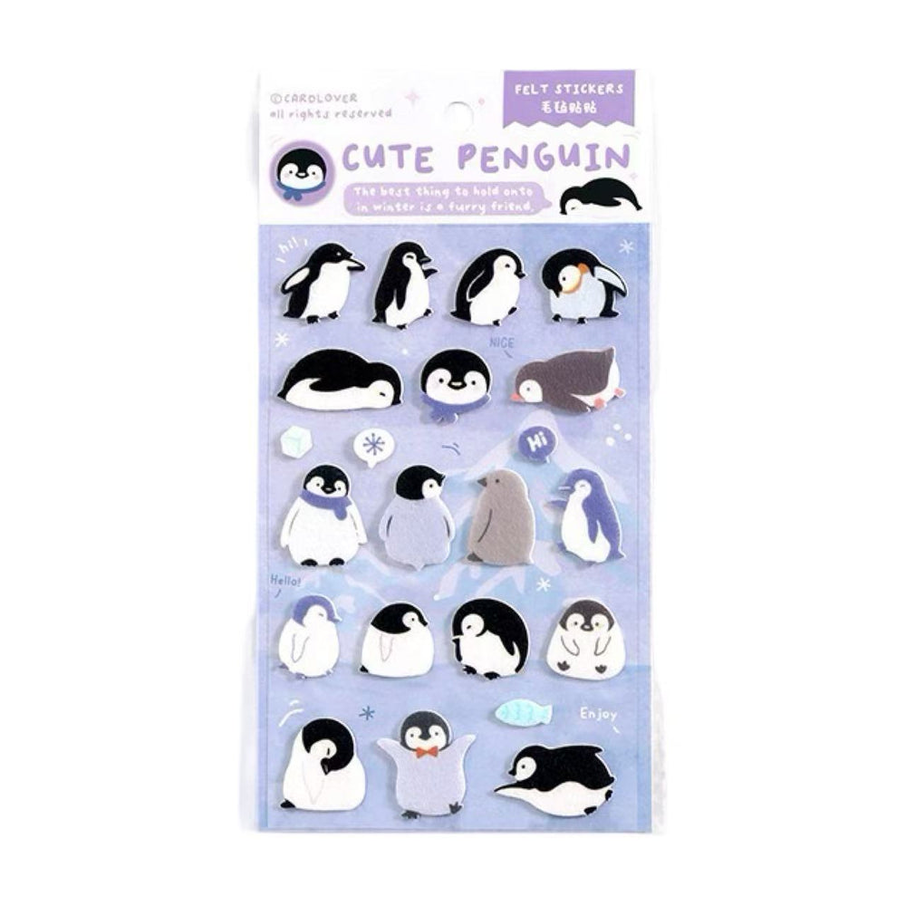 Stationery - Cute Penguin Felt Sticker - Goodie Goodie