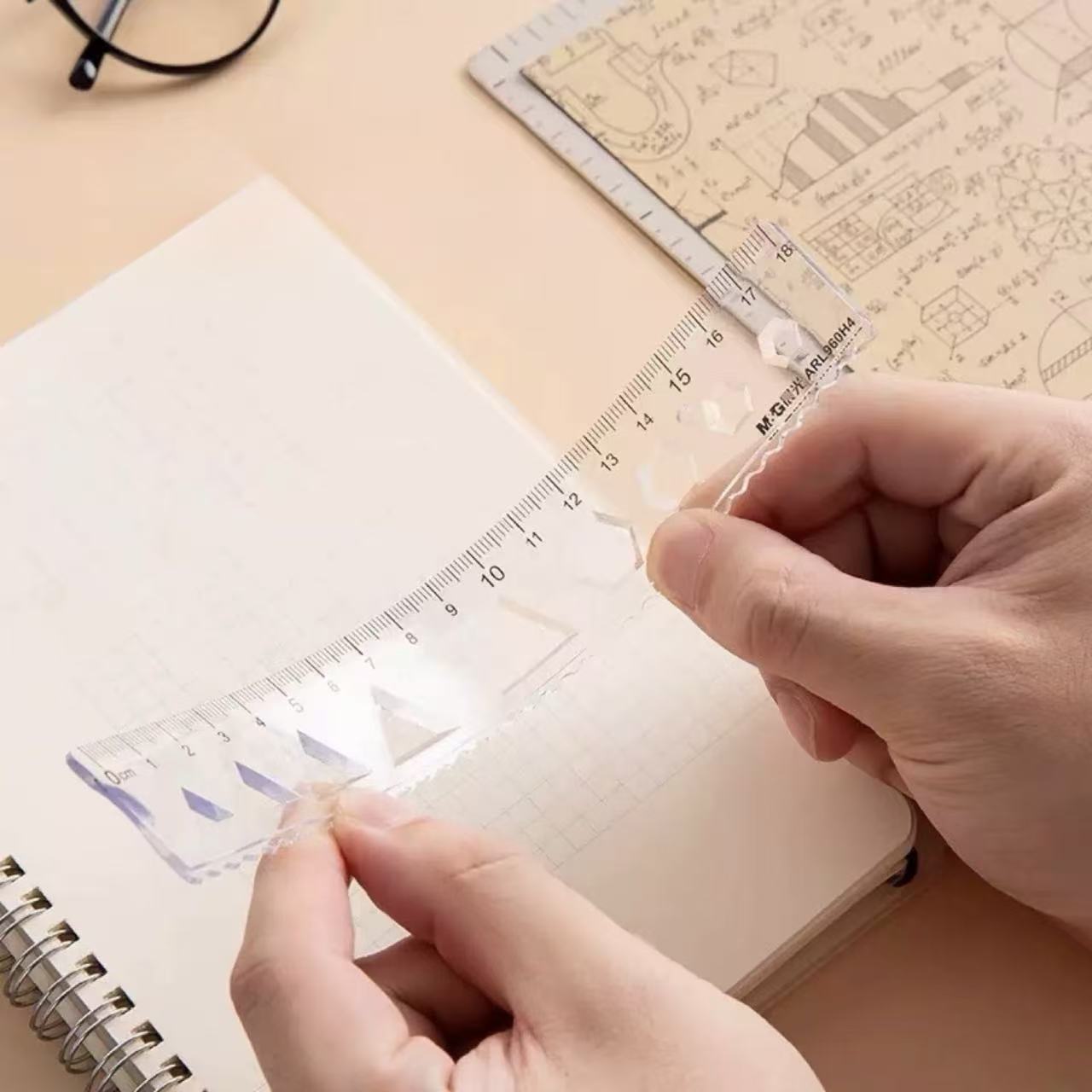 Stationery - M&G 15cm Bendable Clear Geometry Ruler Set 4pcs - Goodie Goodie