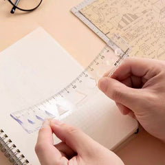 Stationery - M&G 15cm Bendable Clear Geometry Ruler Set 4pcs - Goodie Goodie