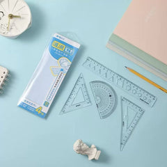 Stationery - M&G 15cm Bendable Clear Geometry Ruler Set 4pcs - Goodie Goodie
