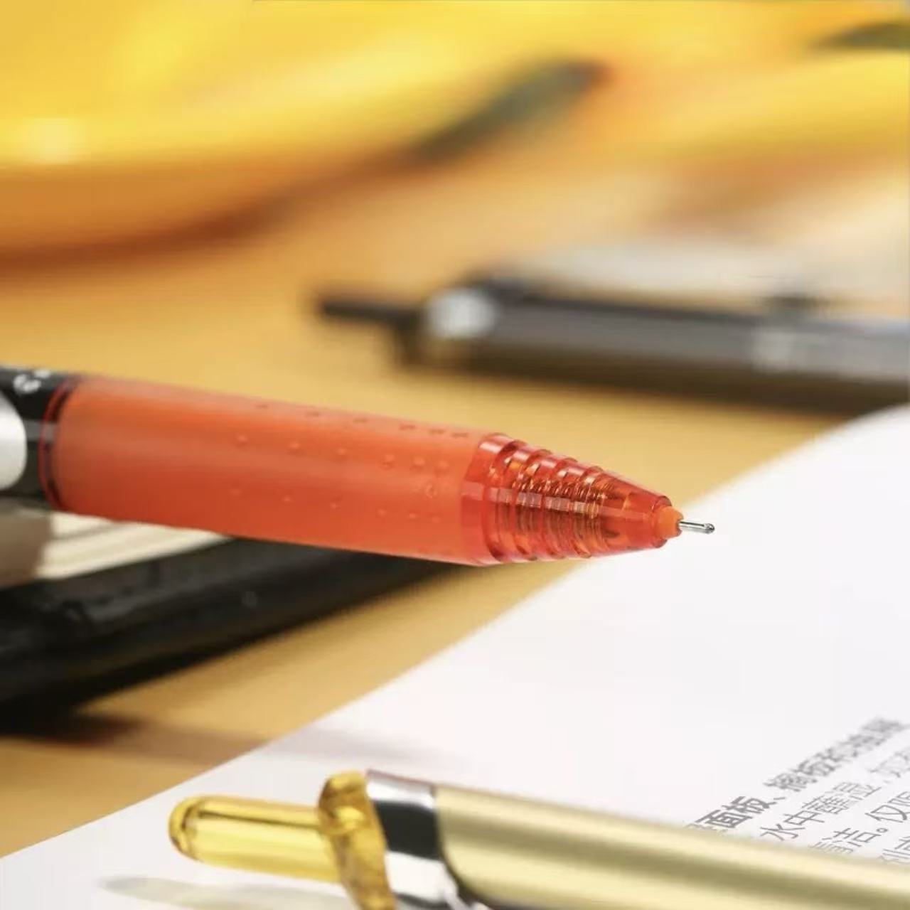 Stationery - Pilot Hi-Tecpoint V5 Extra Fine Click Pen 0.5mm – Yellow - Goodie Goodie