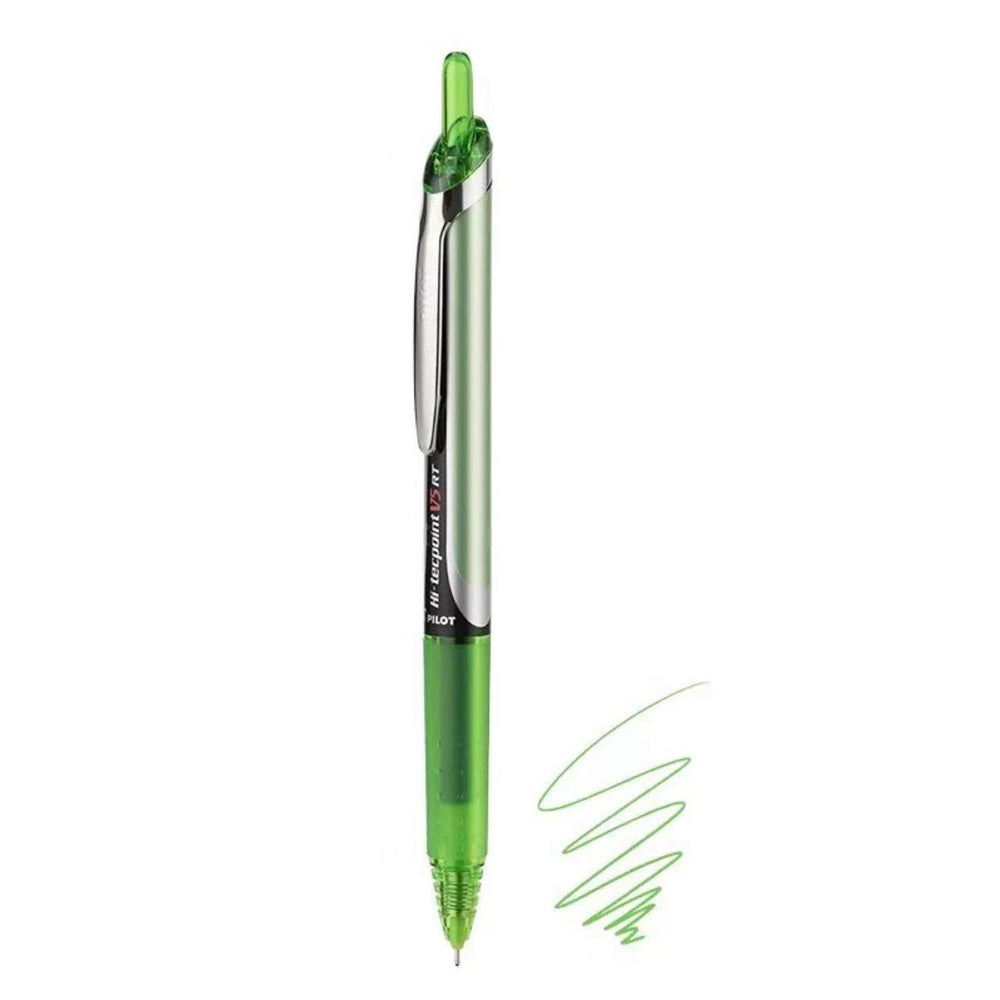 Stationery - Pilot Hi-Tecpoint V5 Extra Fine Click Pen 0.5mm – Light Green - Goodie Goodie