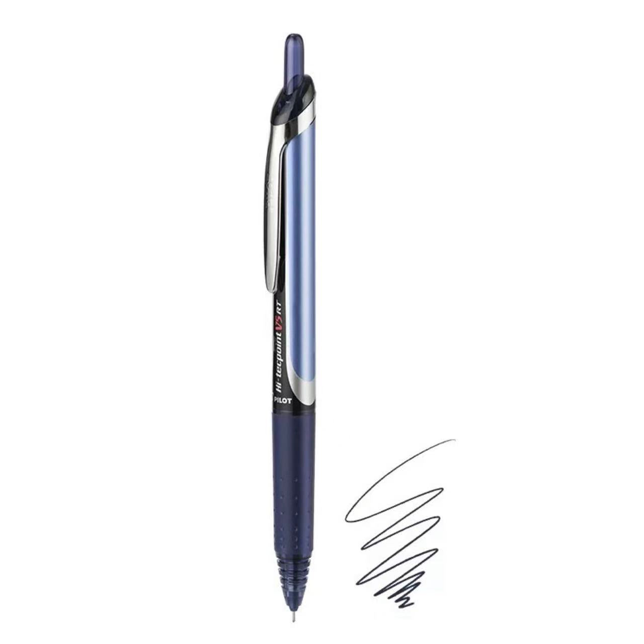 Stationery - Pilot Hi-Tecpoint V5 Extra Fine Click Pen 0.5mm – Navy - Goodie Goodie