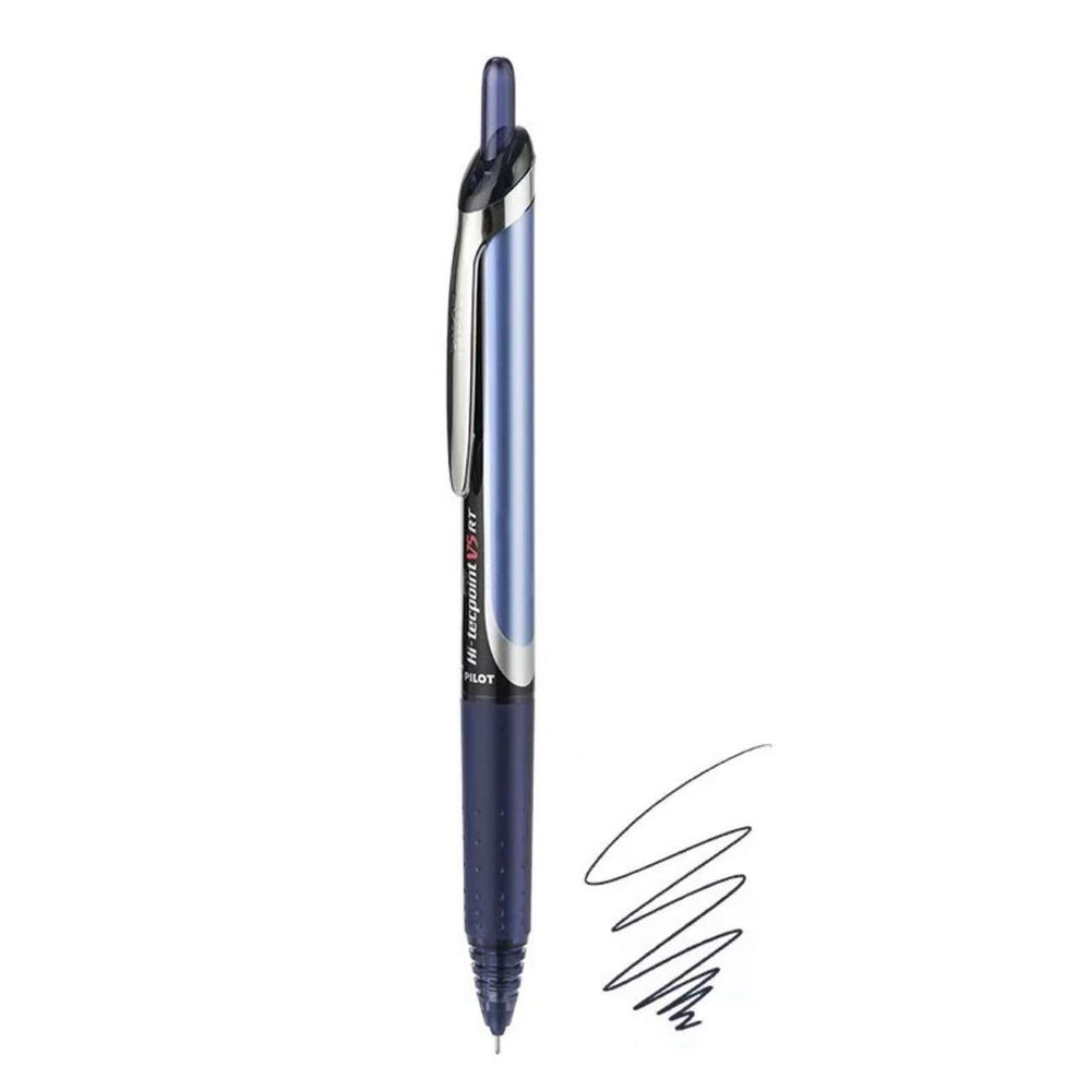 Stationery - Pilot Hi-Tecpoint V5 Extra Fine Click Pen 0.5mm – Navy - Goodie Goodie
