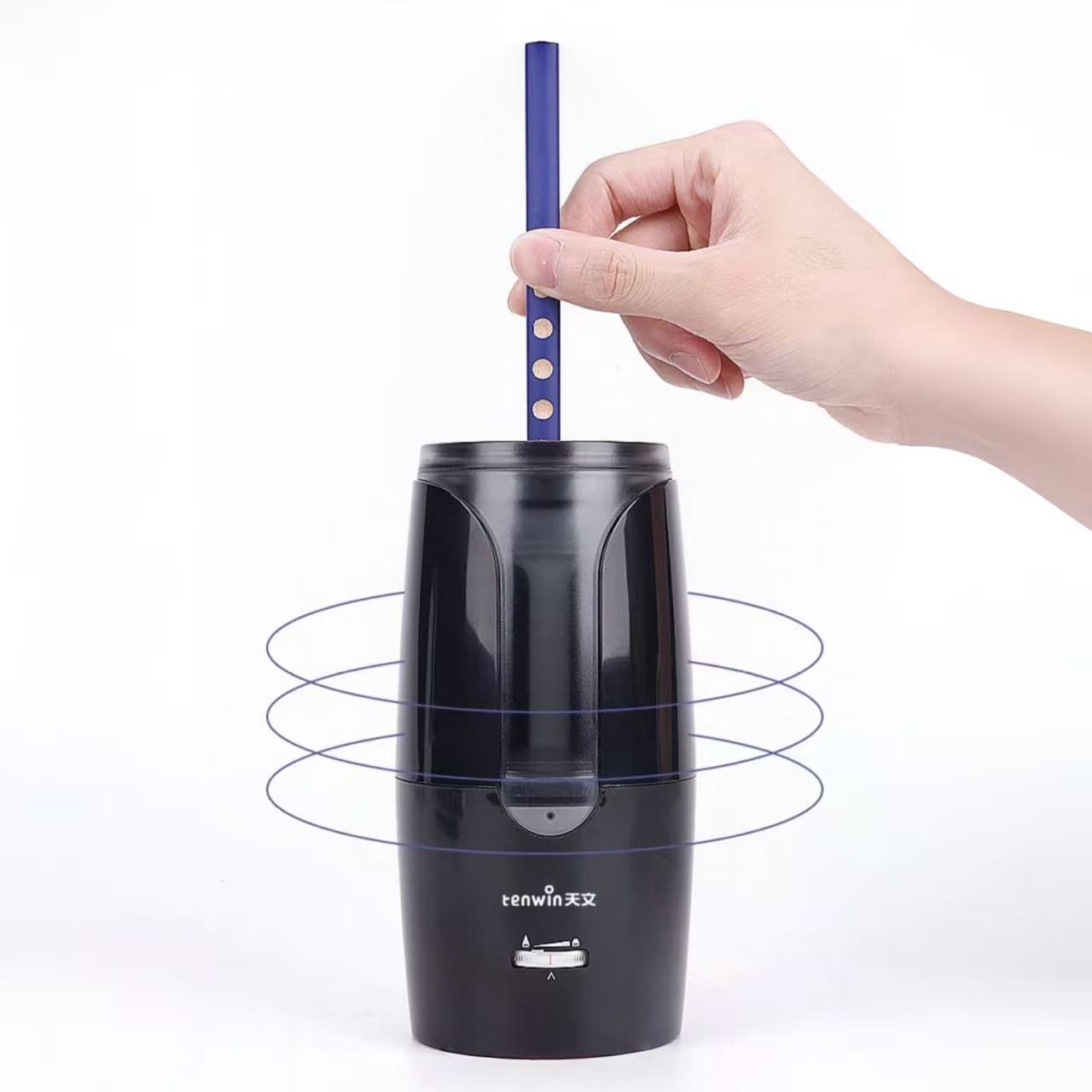 Tenwin Rechargeable Electric Pencil Sharpener – Black