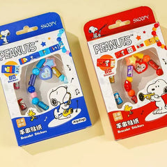 Stationery - Snoopy Bracelet Sticker Roll Set - Blue - Goodie Goodie