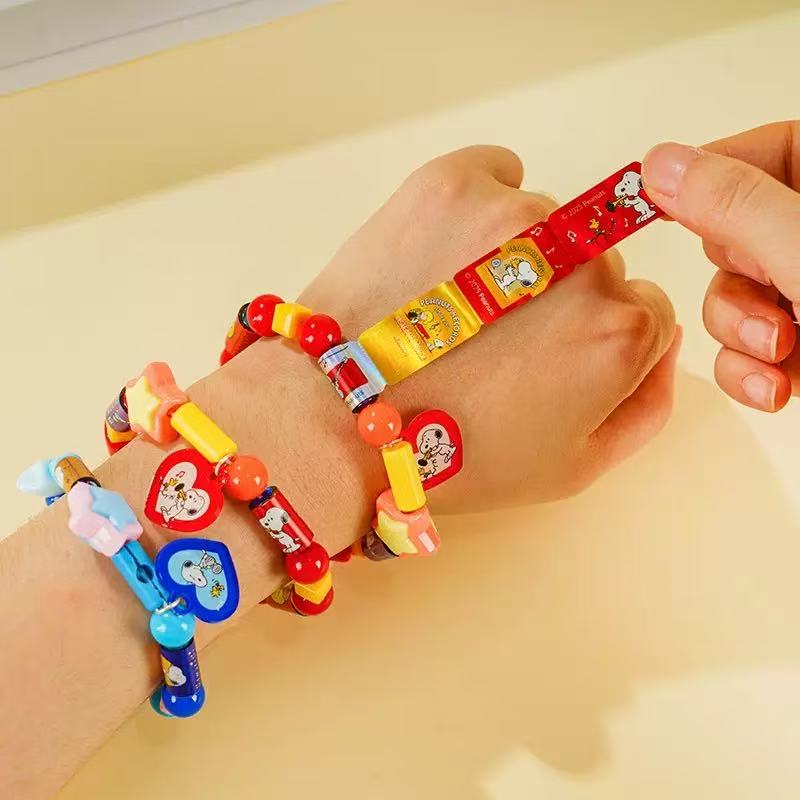 Stationery - Snoopy Bracelet Sticker Roll Set - Blue - Goodie Goodie