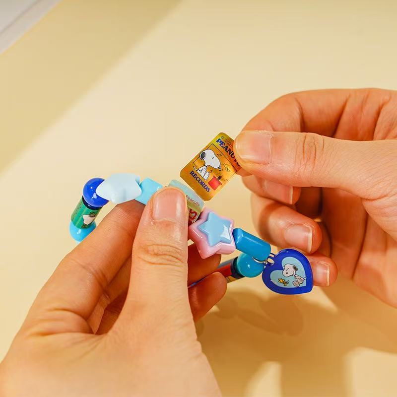 Stationery - Snoopy Bracelet Sticker Roll Set - Blue - Goodie Goodie