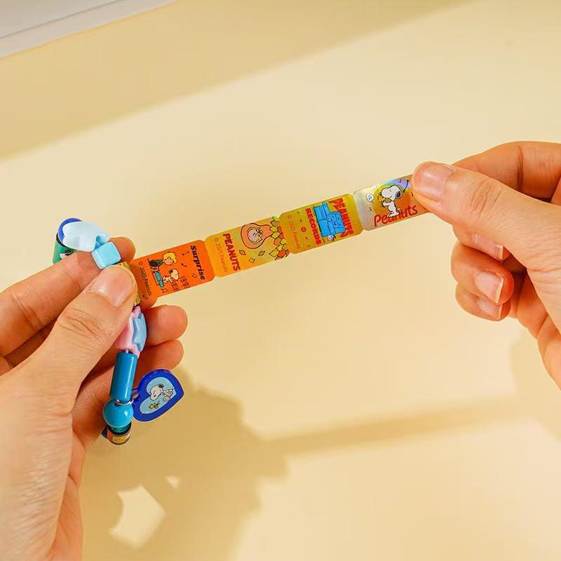 Stationery - Snoopy Bracelet Sticker Roll Set - Blue - Goodie Goodie