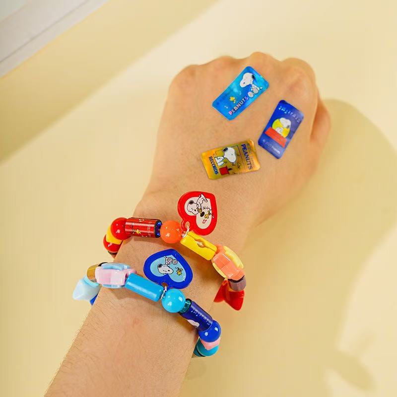 Stationery - Snoopy Bracelet Sticker Roll Set - Blue - Goodie Goodie