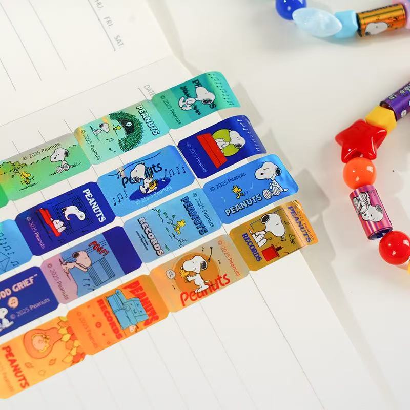 Stationery - Snoopy Bracelet Sticker Roll Set - Blue - Goodie Goodie