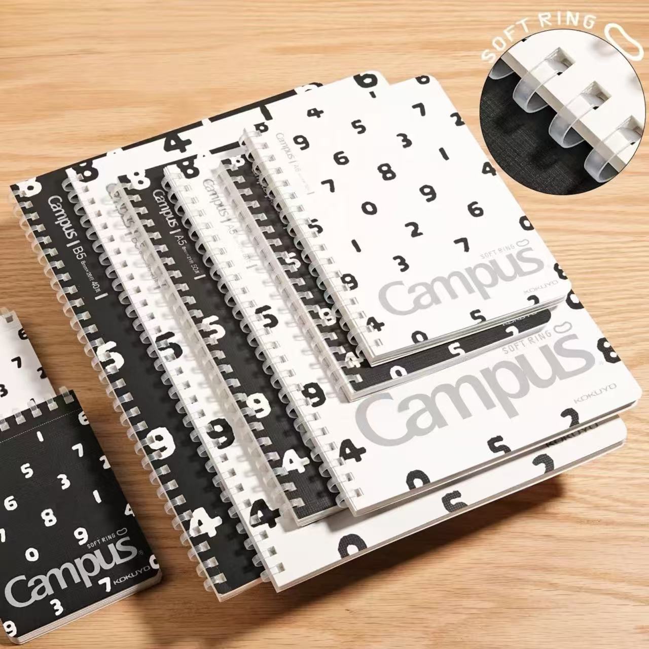 SOU·SOU × Campus Soft Ring B5 Notebook – 8mm Ruled, 40 Sheets