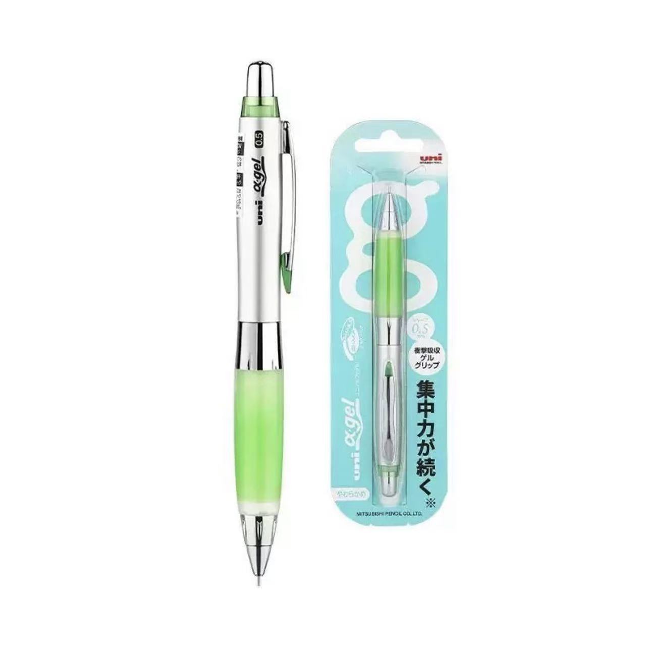 Uni α-gel Soft Grip Shaker Mechanical Pencil 0.5mm – Silver Barrel