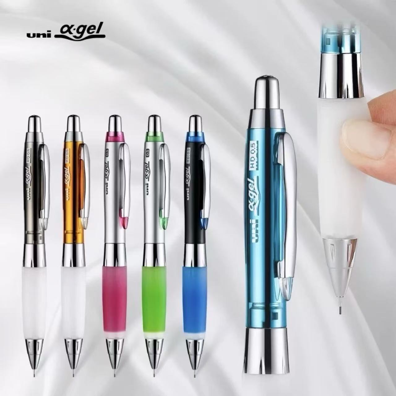 Uni α-gel Soft Grip Shaker Mechanical Pencil 0.5mm – Silver Barrel