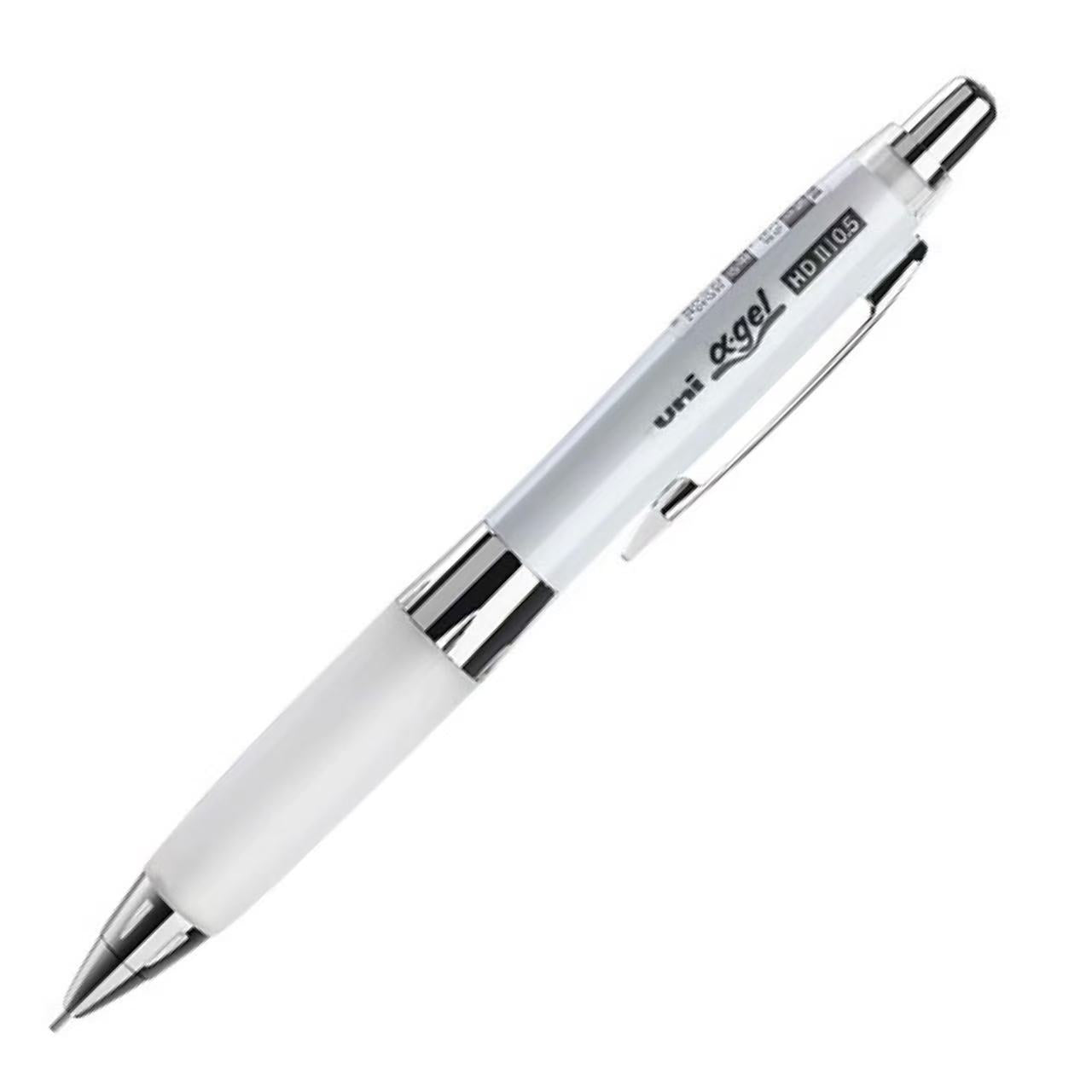 Uni α-gel Soft Grip Shaker Mechanical Pencil 0.5mm – White Grip